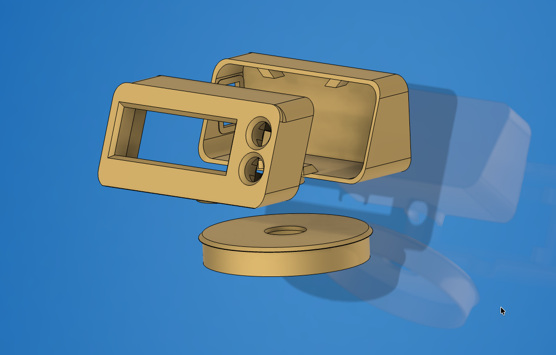 My CAD design for the enclosure and stand